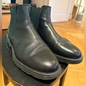 Black Leather Men's Chelsea Boots